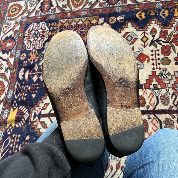 Gucci Black Leather Round Toe Horsebit Loafers Size 9.5 - Picture 5 of 13